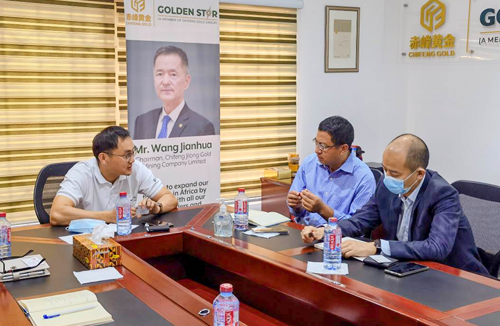 Chen Zhiyong, Chairman of Golden Star Resources, met with Xu Jun, CTO of Huawei Coal Mine Corps and his delegation